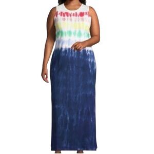 Lands End Tie Dye Tank Maxi Dress‎ Large